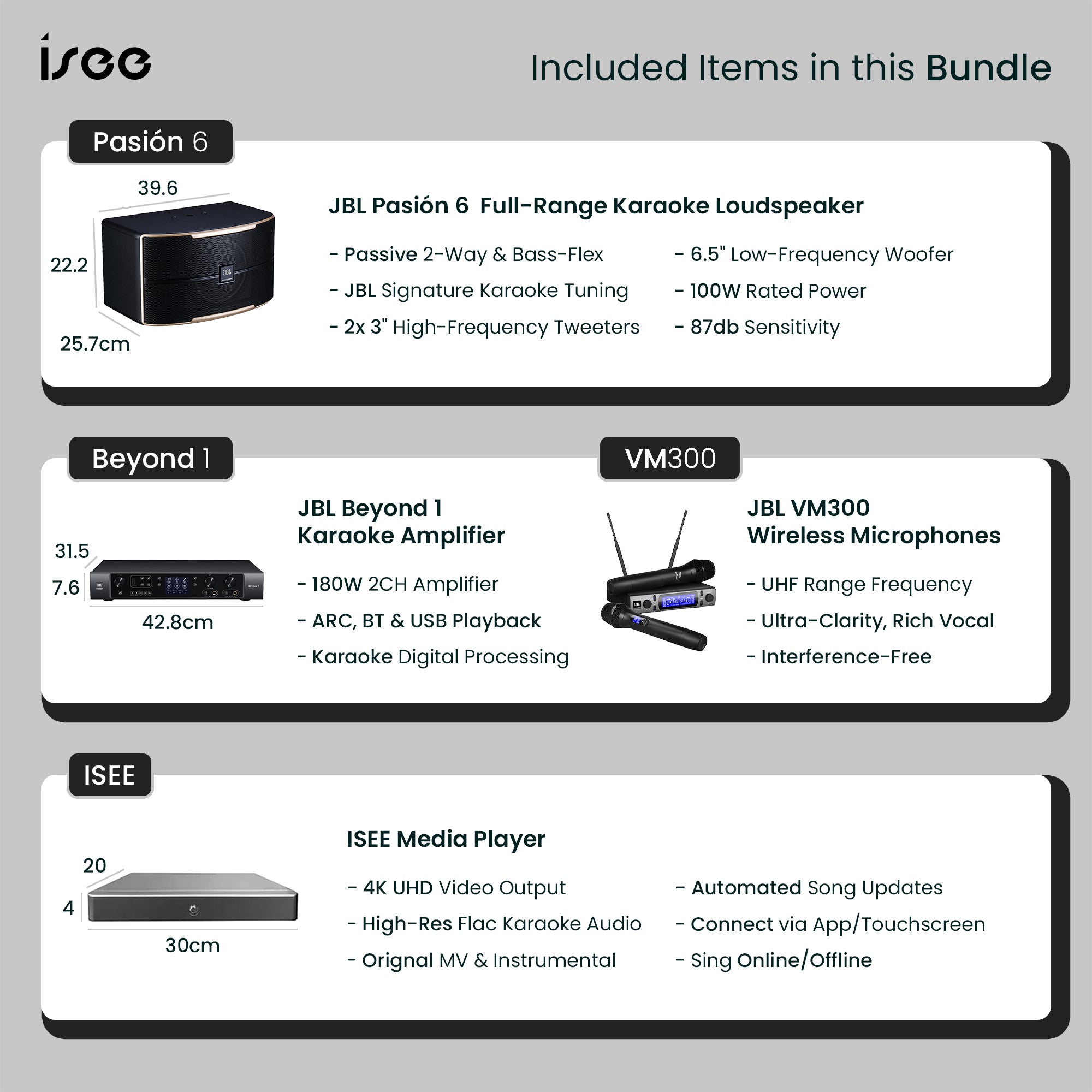 ISEE Media Player (JBL Karaoke Loudspeaker Bundle)